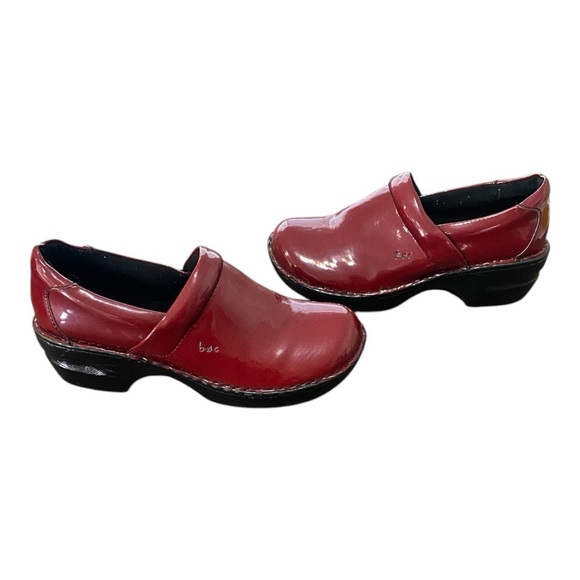 BOC Clogs Born Concept Margaret Red Clogs Patent Shoes Size 10/42 - Picture 1 of 12